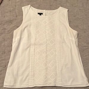 Beautiful White lined blouse _ Talbots